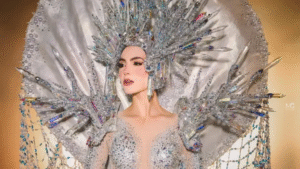 Stephany Abasali presentó su traje típico inspirado en Los Roques